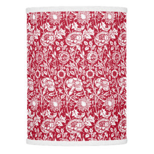 Art Nouveau Carnation Damask, Red and White Lamp Shade