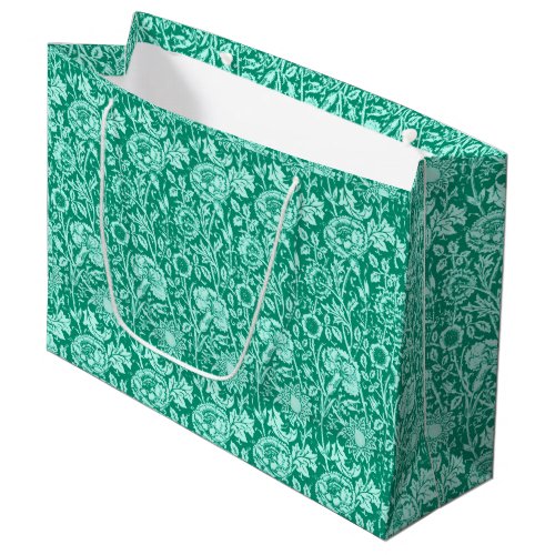 Art Nouveau Carnation Damask Turquoise Large Gift Bag