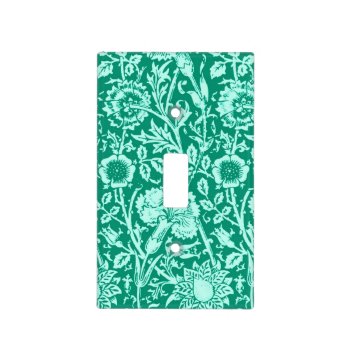 Art Nouveau Carnation Damask  Turquoise Light Switch Cover by Floridity at Zazzle