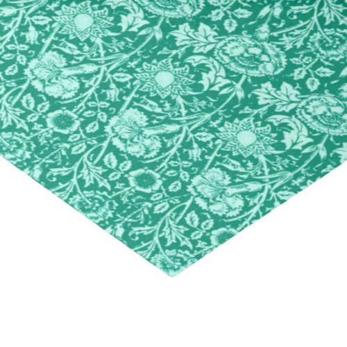 Art Nouveau Carnation Damask Turquoise Tissue Paper