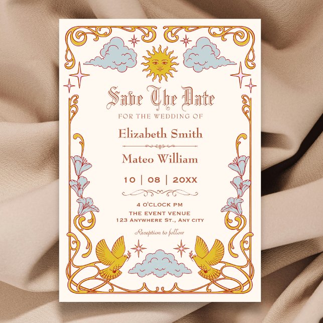 Art nouveau Celestial  Save The Date (Creator Uploaded)
