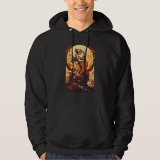 Art Nouveau Cello Girl Beautiful Cello Player Hoodie