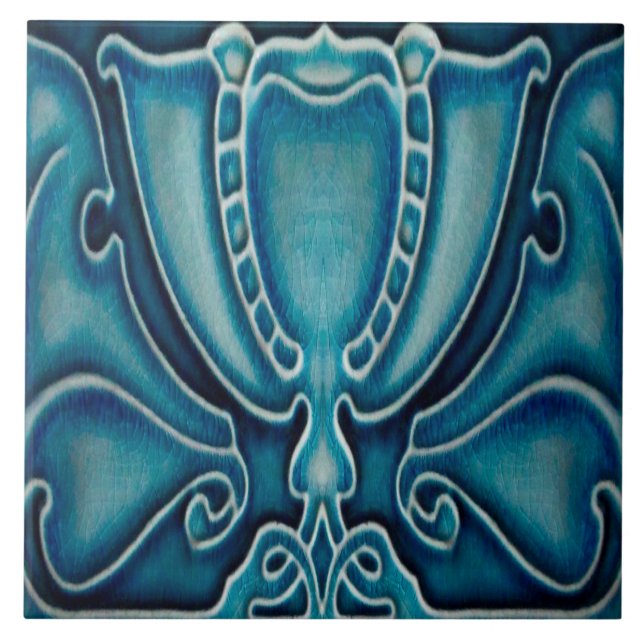 Art Nouveau Ceramic Fireplace wall Tile (Front)