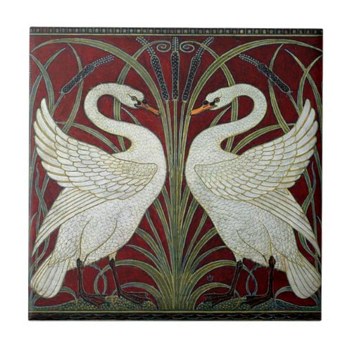 Art nouveau ceramic fireplace wall tile 