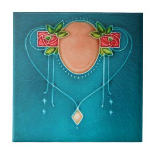 Art Nouveau Ceramic Fireplace Wall tile