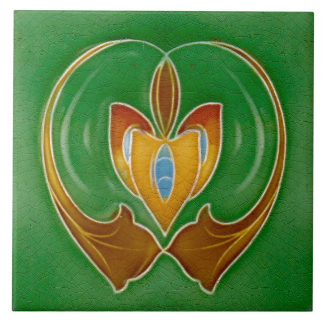 Art Nouveau Ceramic Fireplace wall Tile (Front)