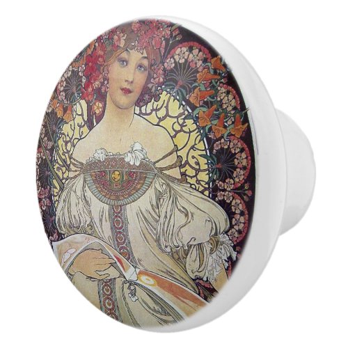 Art Nouveau Ceramic Knob