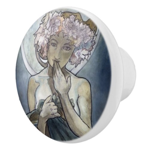 Art Nouveau Ceramic Knob