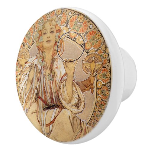 Art Nouveau Ceramic Knob