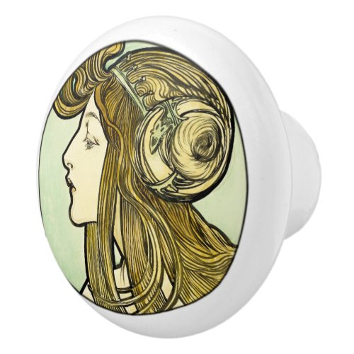 Art Nouveau Ceramic Knob