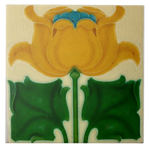 Art nouveau ceramic tile