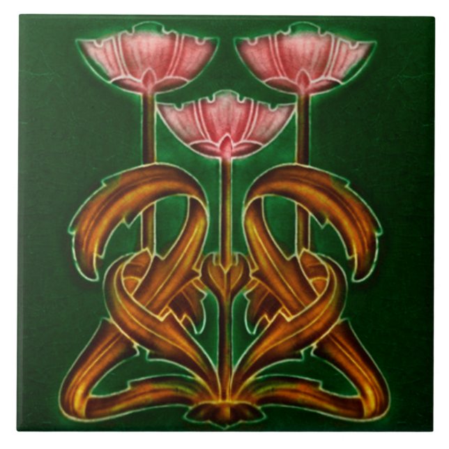 Art Nouveau Ceramic tile (Front)