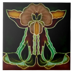 Art nouveau ceramic tile