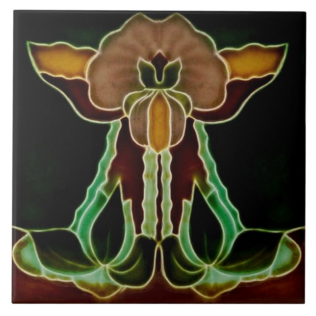 Art nouveau ceramic tile (Front)