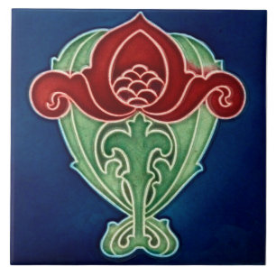 Art Nouveau ceramic tile