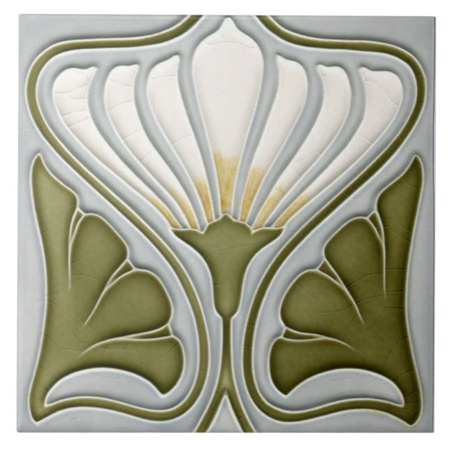 Art Nouveau Ceramic Wall Tile (Front)