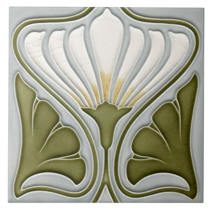 Art Nouveau Reproduction Decorative Ceramic tile 210 