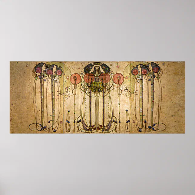 Art Nouveau Charles Mackintosh The Wassail Poster | Zazzle