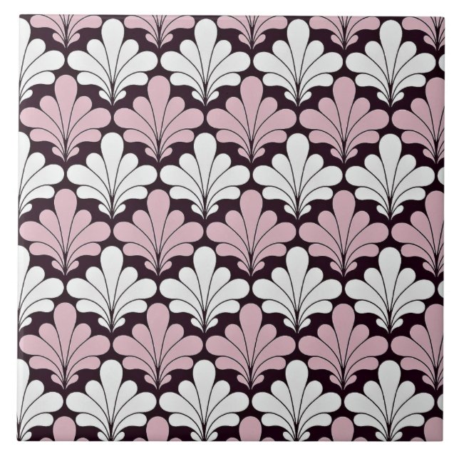 Art Nouveau Chic Ceramic Tile (Front)