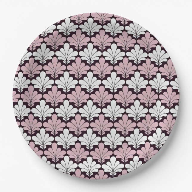 Art Nouveau Chic Paper Plates (Front)