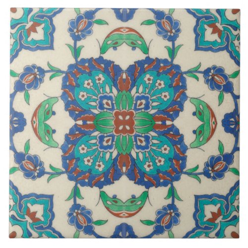 Art Nouveau China Floral Pattern Reproduction Ceramic Tile