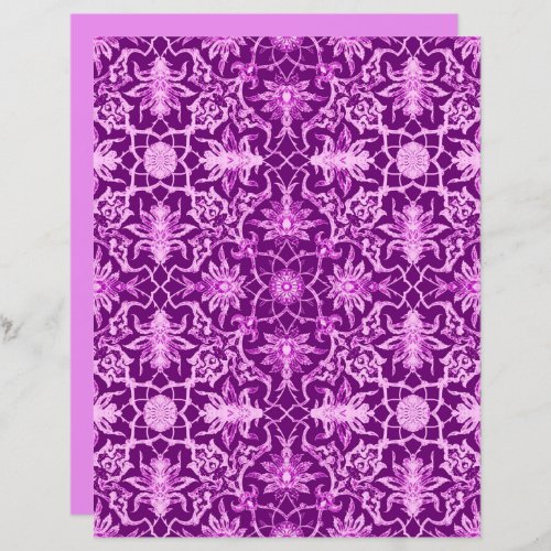 Art Nouveau Chinese Pattern Amethyst Purple