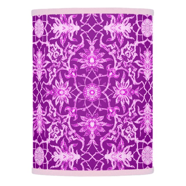 Art Nouveau Chinese Pattern - Amethyst Purple Lamp Shade (Front)