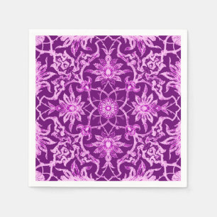 Art Nouveau Chinese Pattern - Amethyst Purple Paper Napkins