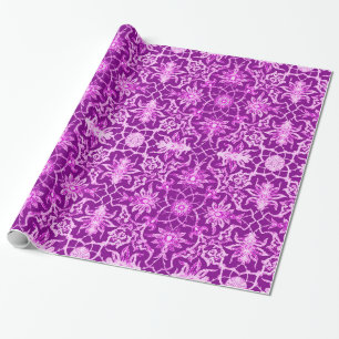 Art Nouveau Chinese Pattern - Amethyst Purple Wrapping Paper