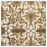 Art Nouveau Chinese Pattern - Brown and Beige Fabric