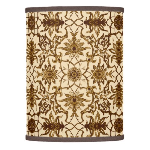 Art Nouveau Chinese Pattern _ Brown and Beige Lamp Shade