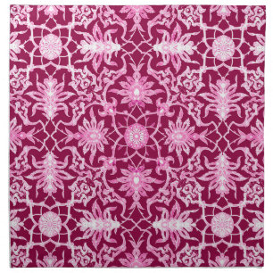 Art Nouveau Chinese Pattern - Burgundy Wine Napkin