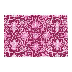 Art Nouveau Chinese Pattern - Burgundy Wine Placemat