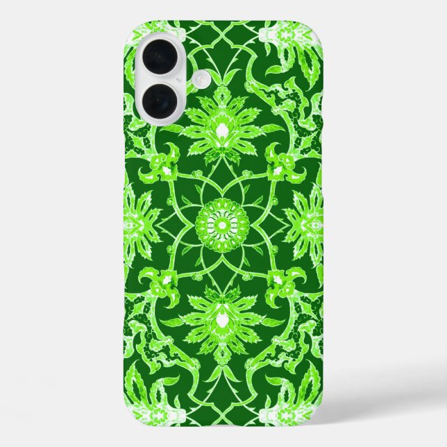 Art Nouveau Chinese Pattern - Emerald Green Case-Mate iPhone Case (Back)