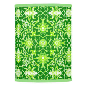 Art Nouveau Chinese Pattern - Emerald Green Lamp Shade