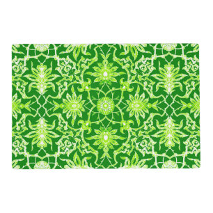 Art Nouveau Chinese Pattern - Emerald Green Placemat