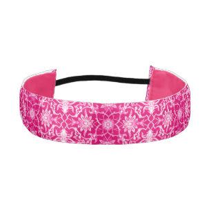 Art Nouveau Chinese Pattern - Fuschia Pink Athletic Headband
