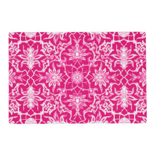 Art Nouveau Chinese Pattern - Fuschia Pink Placemat