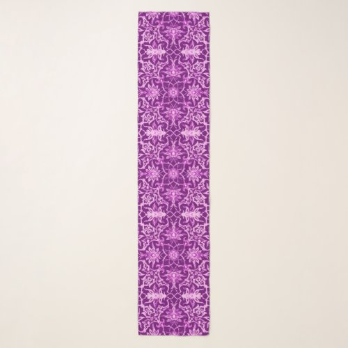 Art Nouveau Chinese Tile _ Amethyst Purple Scarf