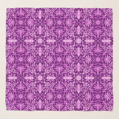 Art Nouveau Chinese Tile _ Amethyst Purple Scarf