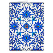 Art Nouveau Chinese Tile - Cobalt Blue & White (Front)