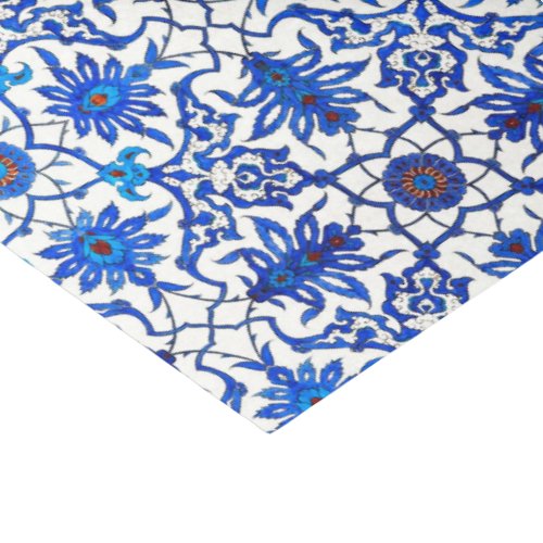 Art Nouveau Chinese Tile _ Cobalt Blue  White Tissue Paper