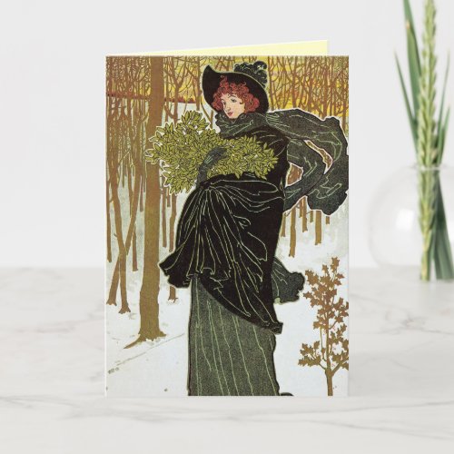 Art Nouveau Christmas Card