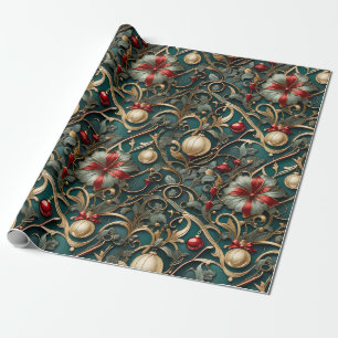 Art Nouveau Christmas Wrapping Paper