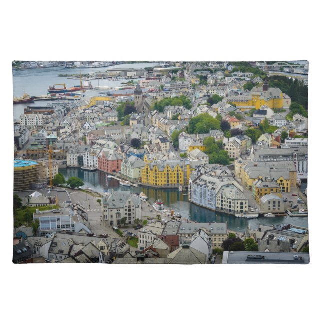 Art Nouveau city Alesund, Norway placemat (Front)