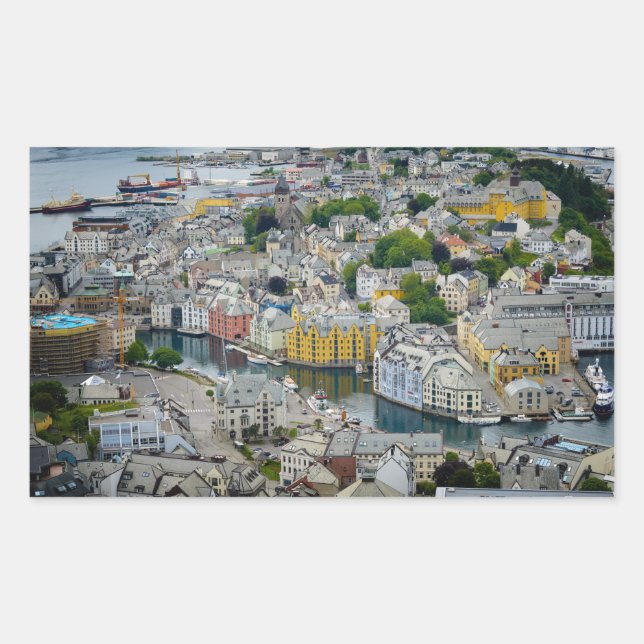 Art Nouveau city Alesund, Norway sticker (Front)