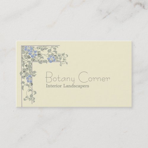 Art nouveau clematis business card template