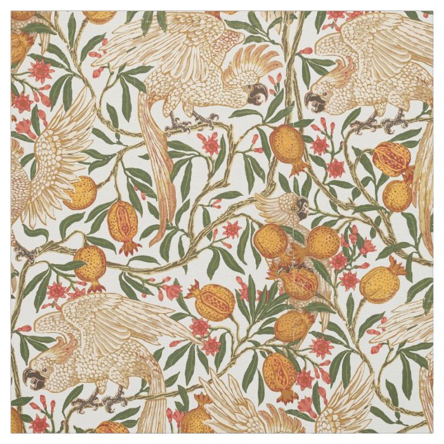 Art Nouveau Cockatoo Pattern by Walter Crane Fabric (Swatch)