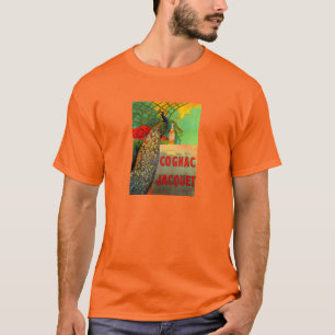 Art Nouveau Cognac Ad with Peacock T-Shirt
