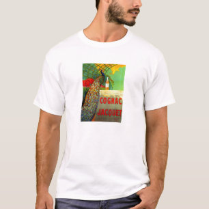 Art Nouveau Cognac Ad with Peacock T-Shirt